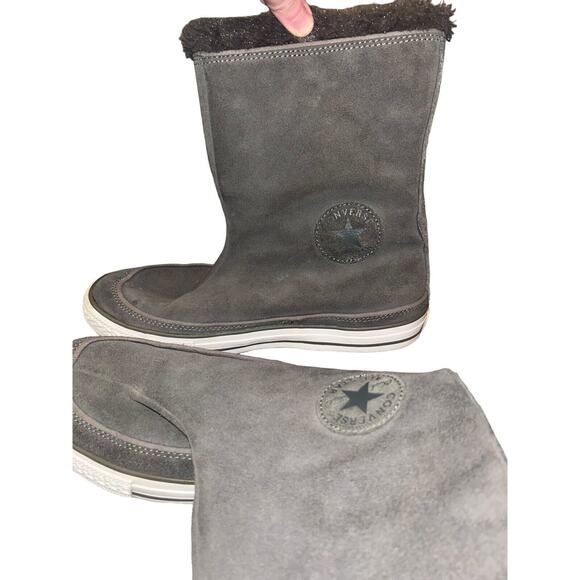 Converse‎ Dark Gray Suede Women's 8 EU39 Folding Boots EUC- RARE- Foldable - Picture 16 of 16